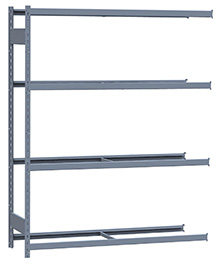 Medium Duty Mini-Rack Shelving - 60" W x 18" D x 75"H, Adder w/ 4 Shelves