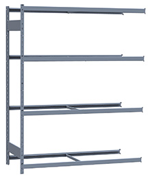 Medium Duty Mini-Rack Shelving - 60" W x 24" D x 75"H, Adder w/ 4 Shelves
