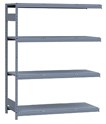 Medium Duty Mini-Rack Shelving - 60" W x 24" D x 75"H, Adder w/ 4 Shelves & Steel Decking