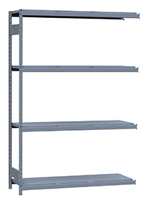 Medium Duty Mini-Rack Shelving - 60" W x 18" D x 87" H, Adder w/ 4 Shelves & Steel Decking