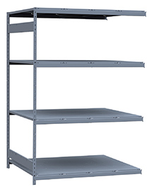 Medium Duty Mini-Rack Shelving - 60" W x 48" D x 87" H, Adder w/ 4 Shelves & Steel Decking