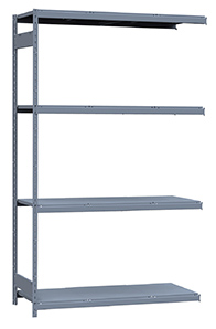 Medium Duty Mini-Rack Shelving - 60" W x 24" D x 99" H, Adder w/ 4 Shelves & Steel Decking