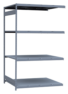 Medium Duty Mini-Rack Shelving - 60" W x 48" D x 99" H, Adder w/ 4 Shelves & Steel Decking