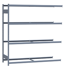Medium Duty Mini-Rack Shelving - 72" W x 24" D x 75"H, Adder w/ 4 Shelves