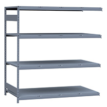 Medium Duty Mini-Rack Shelving - 72" W x 36" D x 75"H, Adder w/ 4 Shelves & Steel Decking