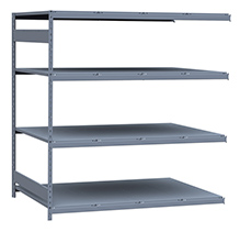 Medium Duty Mini-Rack Shelving - 72" W x 48" D x 75"H, Adder w/ 4 Shelves & Steel Decking