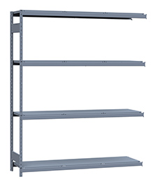 Medium Duty Mini-Rack Shelving - 72" W x 18" D x 87" H, Adder w/ 4 Shelves & Steel Decking
