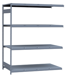 Medium Duty Mini-Rack Shelving - 72" W x 36" D x 87" H, Adder w/ 4 Shelves & Steel Decking