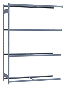 Medium Duty Mini-Rack Shelving - 72" W x 24" D x 99" H, Adder w/ 4 Shelves
