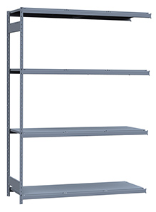 Medium Duty Mini-Rack Shelving - 72" W x 24" D x 99" H, Adder w/ 4 Shelves & Steel Decking