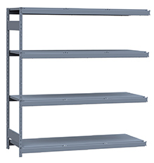 Heavy Duty Mini-Rack Shelving - 72" W x 24" D x 75"H, Adder w/ 4 Shelves & Steel Decking