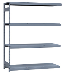 Heavy Duty Mini-Rack Shelving - 72" W x 24" D x 87" H, Adder w/ 4 Shelves & Steel Decking