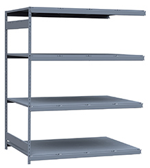 Heavy Duty Mini-Rack Shelving - 72" W x 48" D x 87" H, Adder w/ 4 Shelves & Steel Decking