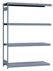 Heavy Duty Mini-Rack Shelving - 72" W x 24" D x 99" H, Adder w/ 4 Shelves & Steel Decking