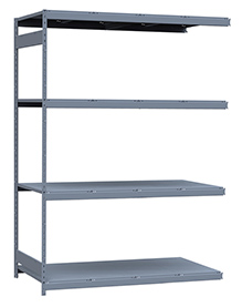 Heavy Duty Mini-Rack Shelving - 72" W x 36" D x 99" H, Adder w/ 4 Shelves & Steel Decking