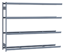 Heavy Duty Mini-Rack Shelving - 96" W x 18" D x 75"H, Adder w/ 4 Shelves