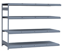 Heavy Duty Mini-Rack Shelving - 96" W x 36" D x 75"H, Adder w/ 4 Shelves & Steel Decking