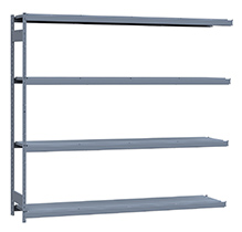 Heavy Duty Mini-Rack Shelving - 96" W x 18" D x 87" H, Adder w/ 4 Shelves & Steel Decking