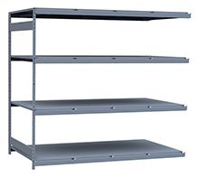 Heavy Duty Mini-Rack Shelving - 96" W x 48" D x 87" H, Adder w/ 4 Shelves & Steel Decking