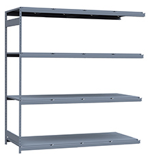Heavy Duty Mini-Rack Shelving - 96" W x 36" D x 99" H, Adder w/ 4 Shelves & Steel Decking
