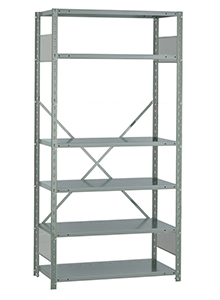 Open Steel Industrial Shelving - 36" W x 24" D x 75" H, 6-Shelf Starter, 625 lbs. cap. per shelf