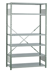 Open Steel Industrial Shelving - 42" W x 24" D x 87" H, 6-Shelf Starter, 650 lbs. cap. per shelf