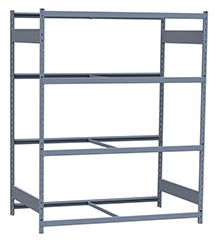 Medium Duty Mini-Rack Shelving - 60" W x 36" D x 75"H, Starter w/ 4 Shelves
