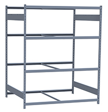 Medium Duty Mini-Rack Shelving - 60" W x 48" D x 75"H, Starter w/ 4 Shelves