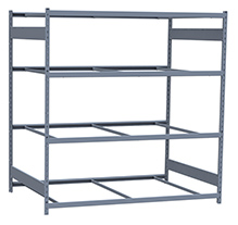 Heavy Duty Mini-Rack Shelving - 72" W x 48" D x 75"H, Starter w/ 4 Shelves