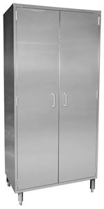 Stainless Steel Storage Cabinet - 36"W x 18"D x 72"H, Flat Top