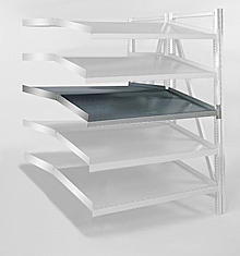 Steel Pick Shelf Kit - Double - Tilt/Straight, 39"w x 48"d