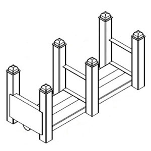 Modular Stacking Rack - 30"W x 12"D x 13"H - 5,000 lb. Total Capacity