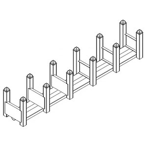 Modular Stacking Rack - 72"W x 12"D x 13"H - 12,500 lb. Total Capacity