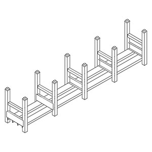Modular Stacking Rack - 98"W x 16"D x 23"H - 30,000 lb. Total Capacity