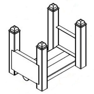 Modular Stacking Rack - 16"W x 12"D x 13"H - 2,500 lb. Capacity