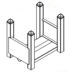 Modular Stacking Rack - 19"W x 14"D x 17"H - 3,750 lb. Capacity