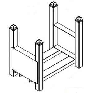 Modular Stacking Rack - 22"W x 15"D x 20"H - 5,600 lb. Capacity