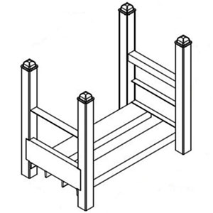 Modular Stacking Rack - 26"W x 16"D x 23"H - 7,500 lb. Capacity