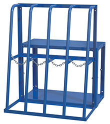 Vertical Bar Storage Rack - 4 Openings, 2 Shelves, 48-1/2"W x 24"D x 61"H, 1,500 lbs. Capacity Per Opening