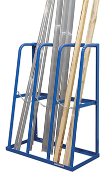 Vertical Bar Storage Rack - 3 Equal Openings, 48-1/2"W x 24"D x 61"H, 1,500 lbs. Capacity Per Opening