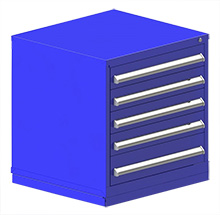 Rack Engineering Modular Cabinet with (4) 4-5/8", (1) 6-1/4" Drawers - 30"W x 27-3/4"D x 32-1/8"H