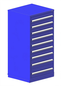 Rack Engineering Modular Cabinet with (7) 5-7/16", (2) 7-13/16" Drawers - 30"W x 27-3/4"D x 61-1/8"H