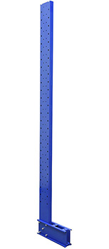 Standard Duty Cantilever Single Sided Upright - 4-3/4"W x 21-3/4"D x 120"H, for 12" Arms