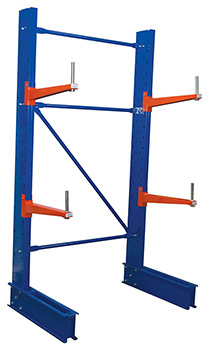 Standard Duty Cantilever Rack - Single Sided, 62"W x 34"D x 104-1/2"H, 800 lbs. Capacity Per Level