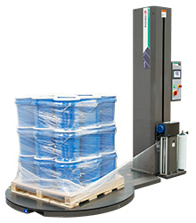 Low Profile, Semi Automatic Turntable Stretch Wrapper with Touchscreen - 102"L x 65"W x 98"H