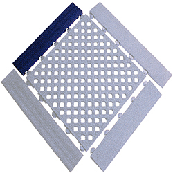 Edge Ramp for Floor Work Tile - Side Section Female - Grit Finish