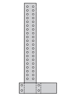 Medium Duty Cantilever Upright - Single Sided, 8'H, 45" Base