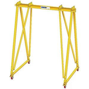 3-Way Adjust Steel Gantry Crane - 1 Ton Cap., 5' Clear Span, 14' 10" to 21' 10" Overall Ht.