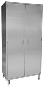 Stainless Steel Storage Cabinet - 36"W x 24"D x 72"H, Flat Top