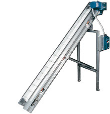 Slider Bed Conveyor - 10' L x 13" W, 35 Degrees Incline